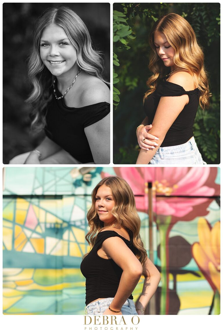 Downtown Stillwater high school senior photo session, Debra O Photography, Hudson WI Portrait photographer