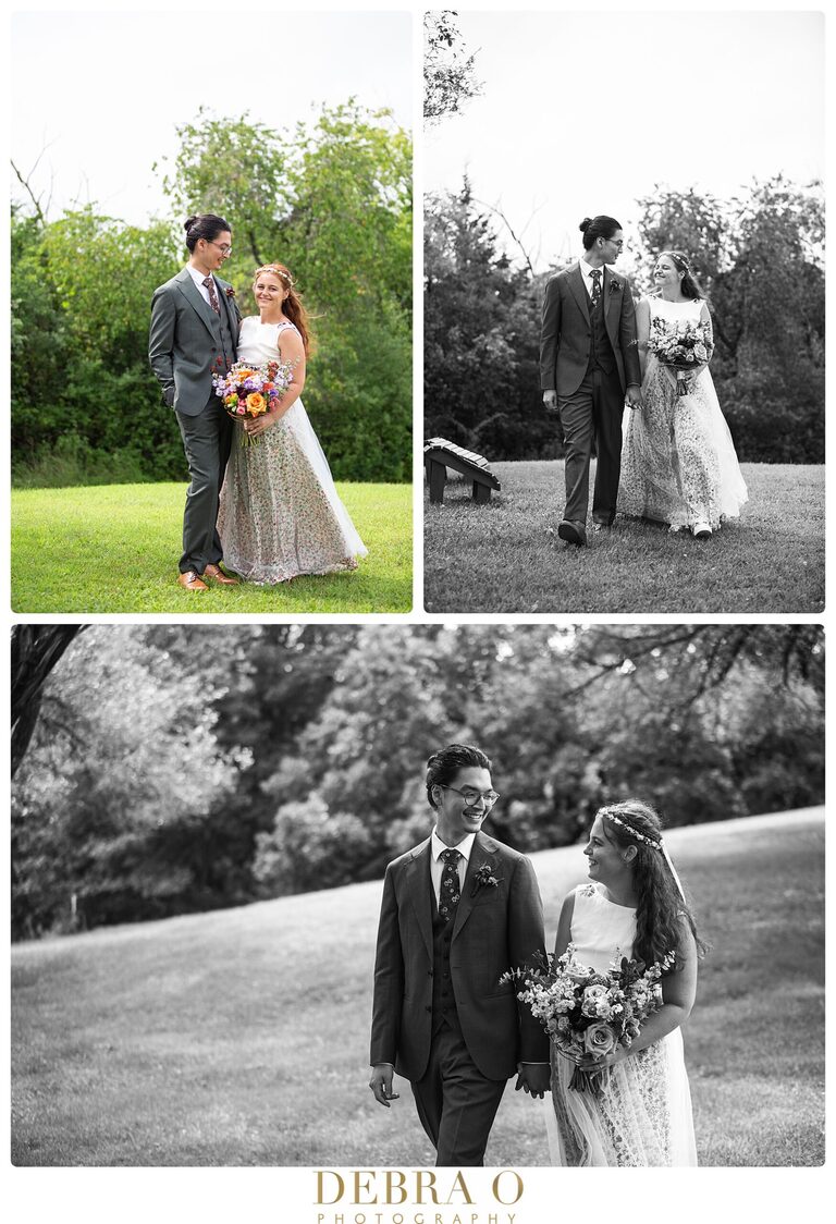 Backyard garden wedding, bohemian wedding, laid back outdoor wedding, Hudson Wisconsin Wedding Photographer