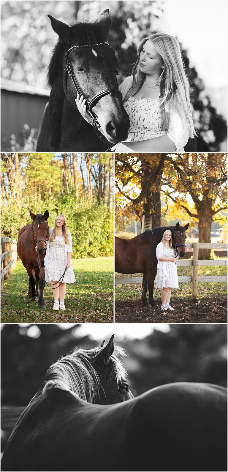 Senior girl session with horse