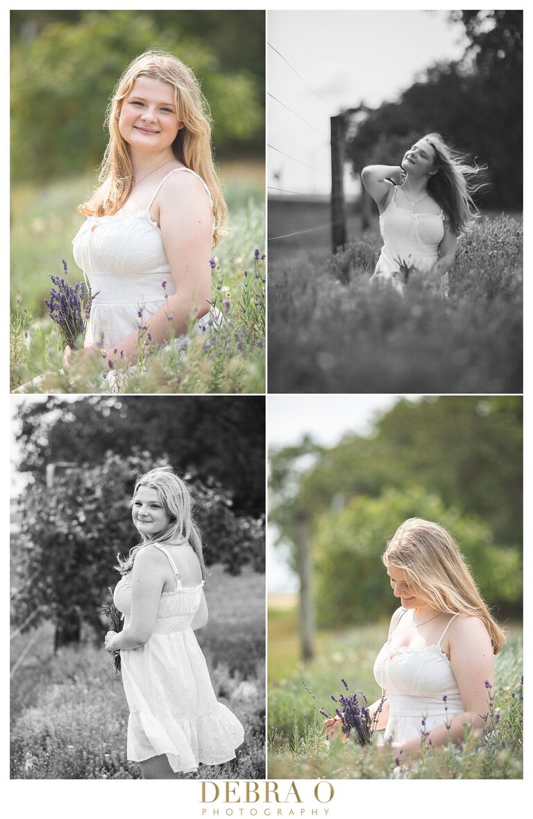 Senior Session in Lavendar Barnyard, Farmington